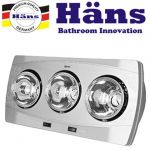 Đèn sưởi nhà tắm Hans 3 bóng H3B - hàng chính hãng