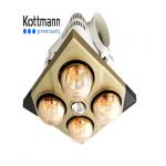 Đèn sưởi nhà tắm âm trần 4 bóng Kottmann K4B-T Hàng Chính hãng