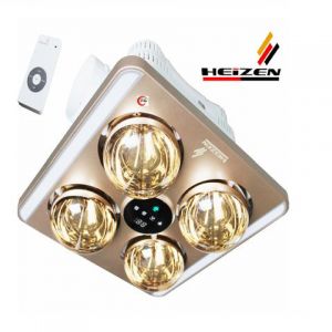 Đèn sưởi nhà tắm 4 bóng âm trần Heizen LED HE9 - Điều khiển từ xa